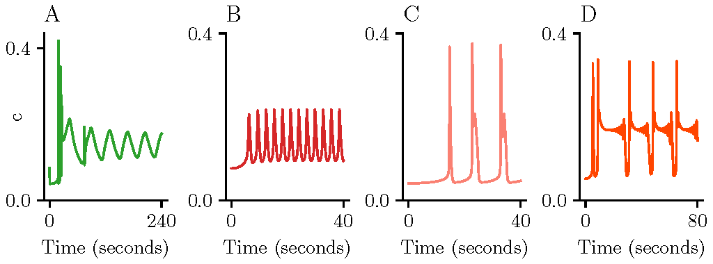 Computational simulation of a model of calcium oscillations